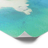 抽象芸術水彩多色インテリアデザイン ポスター (角)