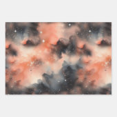 抽象芸術水彩天体交響曲 ラッピングペーパーシート (正面)