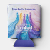 抽象芸術水彩女性の日 缶クーラー (裏面)