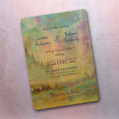 抽象芸術水彩山林結婚ズ 招待状