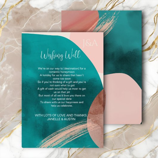 抽象芸術水彩希望井戸囲いカード エンクロージャーカード