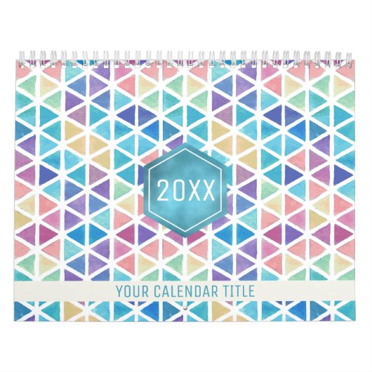 抽象芸術水彩幾何学写真/月 カレンダー (カバー)