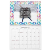 抽象芸術水彩幾何学写真/月 カレンダー (2月 2027)