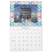 抽象芸術水彩幾何学写真/月 カレンダー (3月 2027)