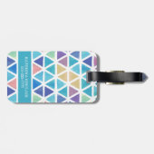 抽象芸術水彩幾何学模様(コーラルリーフトーン) ラゲッジタグ (裏面横)