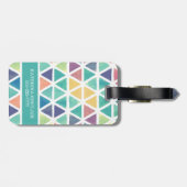 抽象芸術水彩幾何学模様(宝石トーン) ラゲッジタグ (裏面横)