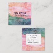 抽象芸術水彩広場の名刺 スクエア名刺 (正面/裏面)