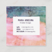 抽象芸術水彩広場の名刺 スクエア名刺 (裏面)