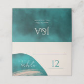 抽象芸術水彩座席表 プレイスカード (外部開封)