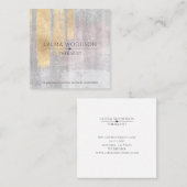 抽象芸術水彩形状セラピスト名刺 スクエア名刺 (正面/裏面)