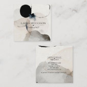 抽象芸術水彩形状セラピスト名刺 スクエア名刺 (正面/裏面)