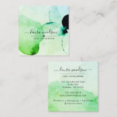 抽象芸術水彩形状正方形名刺 スクエア名刺 (正面/裏面)