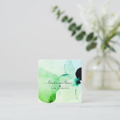 抽象芸術水彩形状正方形名刺 スクエア名刺 (スタンド正面)