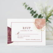 抽象芸術水彩形状結婚式RSVP (スタンド正面)