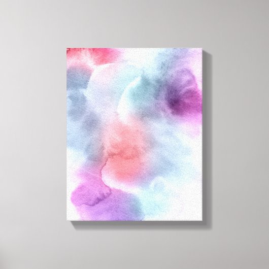 抽象芸術水彩手絵を描背景10 キャンバスプリント (正面)