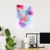 抽象芸術水彩手絵を描背景10 ポスター (ホームオフィス)