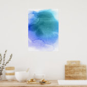 抽象芸術水彩手絵を描背景12 ポスター (キッチン)