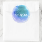 抽象芸術水彩手絵を描背景12 ラウンドシール (バッグ)