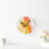 抽象芸術水彩手絵を描背景13 ラウンド壁時計 (ホーム)