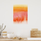 抽象芸術水彩手絵を描背景17 ポスター (キッチン)