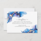 抽象芸術水彩披露宴カード 招待状 (正面)