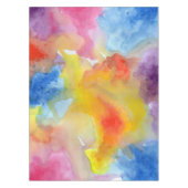 抽象芸術水彩明鮮やかるい色絵を描の テーブルクロス (正面)
