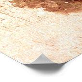 抽象芸術水彩林絵画林 ポスター (角)