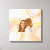 抽象芸術水彩桃色ユニークカスタム写真 キャンバスプリント (正面)