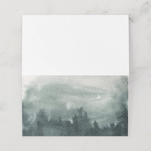 抽象芸術水彩森林景観護衛表 プレイスカード (外部開封)