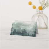 抽象芸術水彩森林景観護衛表 プレイスカード (正面)