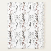 抽象芸術水彩植物性タウペググレー2023 プランナー手帳 (裏面)