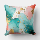 抽象芸術水彩模様デザイン枕 クッション (裏面)