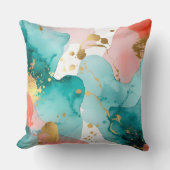 抽象芸術水彩模様デザイン枕 クッション (正面)