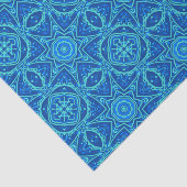 抽象芸術水彩模様 – デニムブルー 薄葉紙 (詳細)