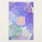 抽象芸術水彩海洋植物館モノグラム プランナー手帳 (正面)