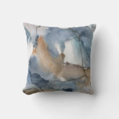 抽象芸術水彩灰色の茶色の大理石パターン クッション (正面)