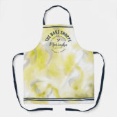 抽象芸術水彩焼き店黄ネクタイ染料 エプロン (正面)