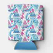 抽象芸術水彩熱帯葉パターン 缶クーラー (裏面)