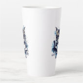 抽象芸術水彩猫コーヒーブック カフェラテマグ (正面)