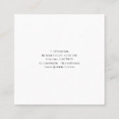 抽象芸術水彩画絵を描家のスパッタ スクエア名刺 (裏面)