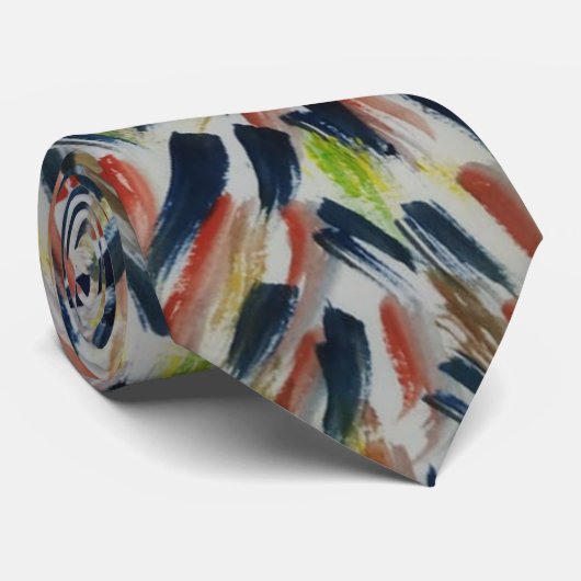 抽象芸術水彩画 ネクタイ (ロール)