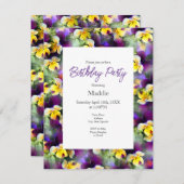 抽象芸術水彩画 招待状 (正面/裏面)