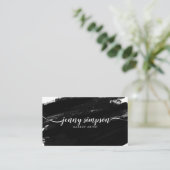 抽象芸術水彩白黒台本 名刺 (スタンド正面)