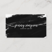 抽象芸術水彩白黒台本 名刺 (正面)