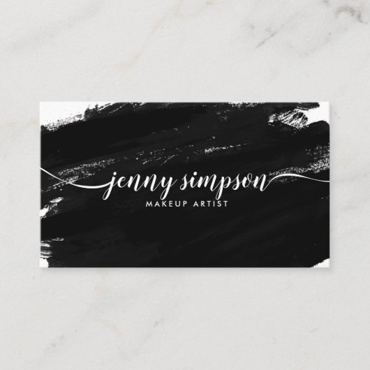 抽象芸術水彩白黒台本 名刺 (正面)