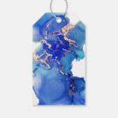 抽象芸術水彩結婚式の引き出物ラベル ギフトタグ (裏面)