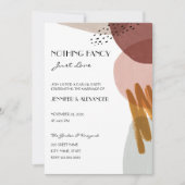 抽象芸術水彩結婚式 招待状 (正面)