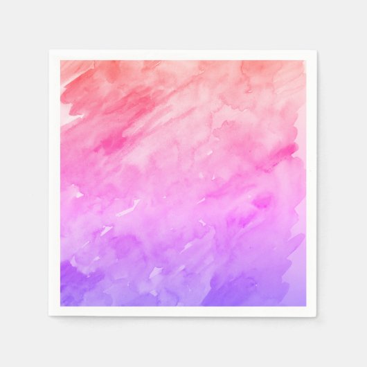 抽象芸術水彩絞り染めネオン スタンダードカクテルナプキン (正面)