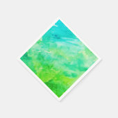 抽象芸術水彩絞り染めネオン スタンダードカクテルナプキン (角)