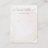 抽象芸術水彩署名イヤリングディスプレイ 名刺 (正面)